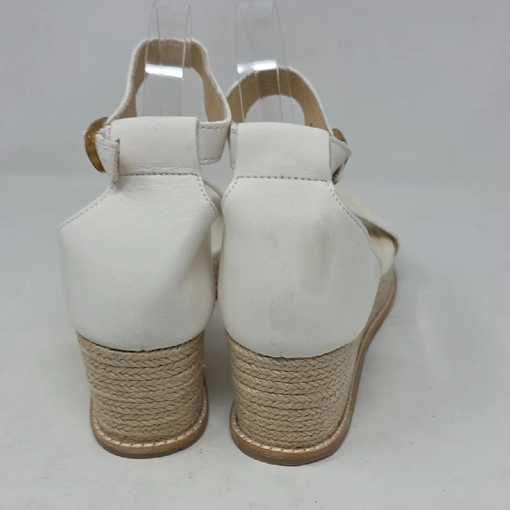 Splendid Darcy White Wedge Sandals with Jute Heel Size 9.5